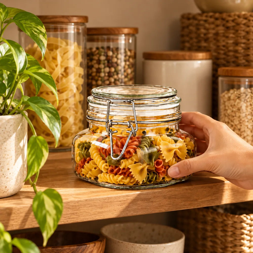Square Clip-Top Pantry Jars (750 ml) — view 2