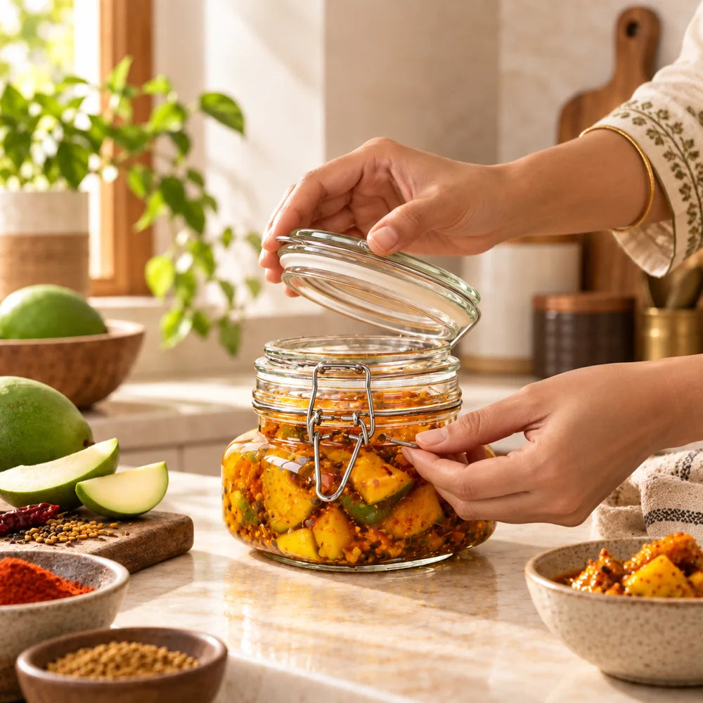 Square Clip-Top Pantry Jars (750 ml) — view 3