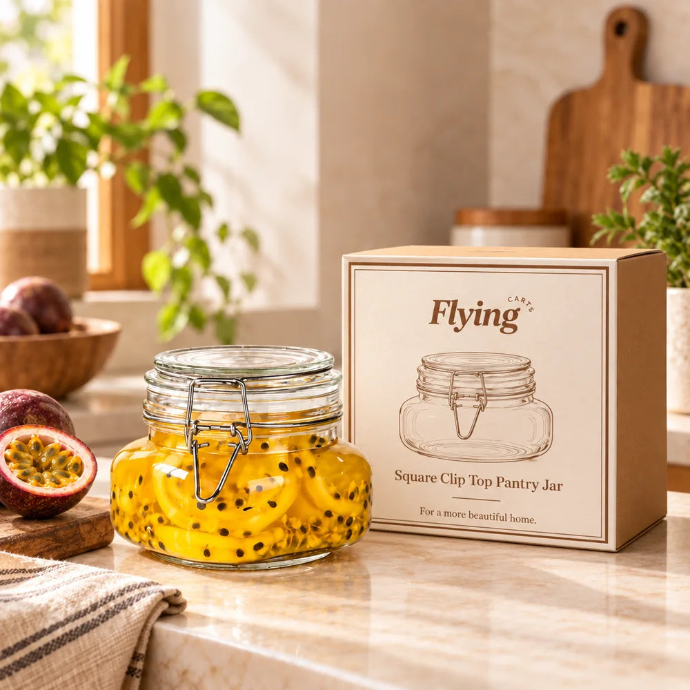 Square Clip-Top Pantry Jars (750 ml) — view 6