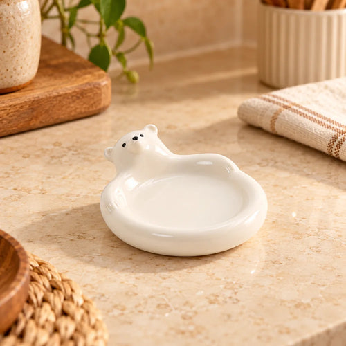 Polar Bear Ceramic Dipping Dish — view 1