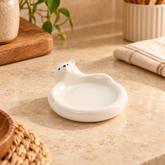 Polar Bear Ceramic Dipping Dish — view 1