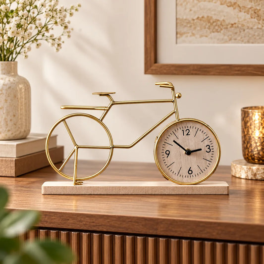 Vintage Bicycle Table Clock — view 1