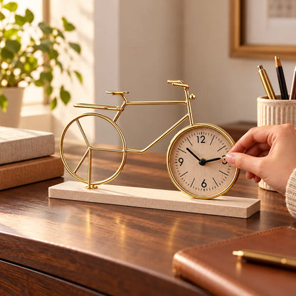 Vintage Bicycle Table Clock — view 2