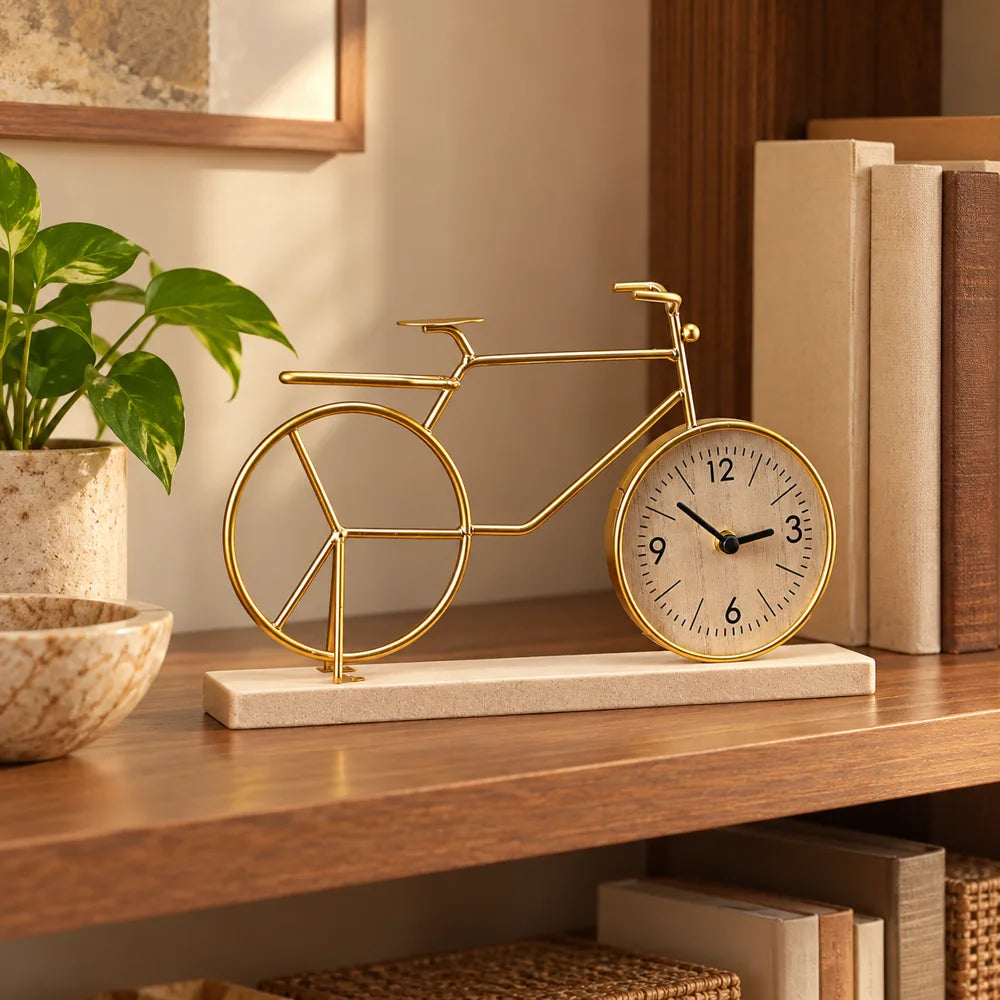 Vintage Bicycle Table Clock — view 3