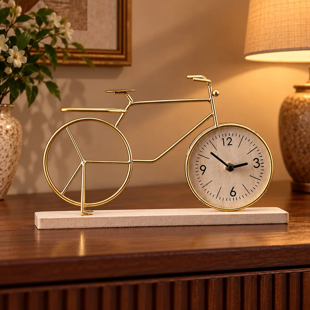 Vintage Bicycle Table Clock — view 4