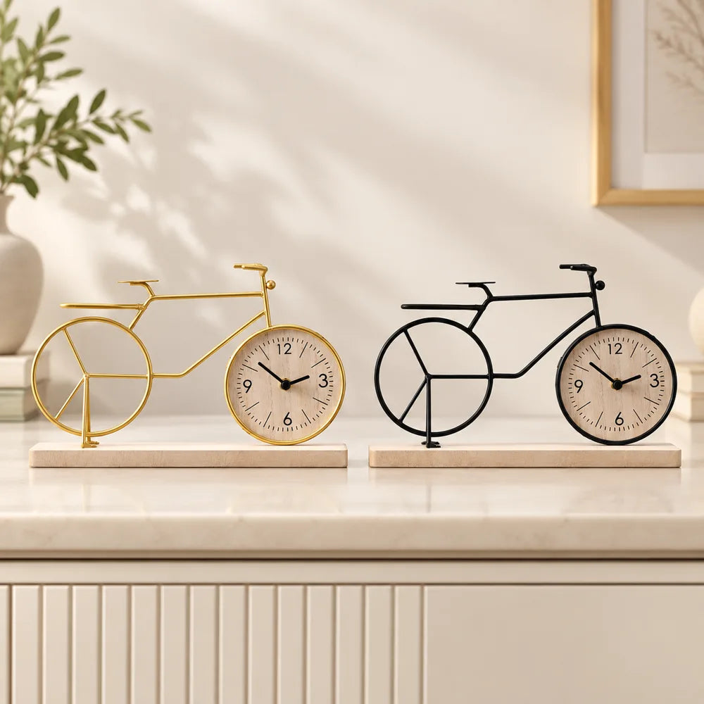Vintage Bicycle Table Clock — view 5