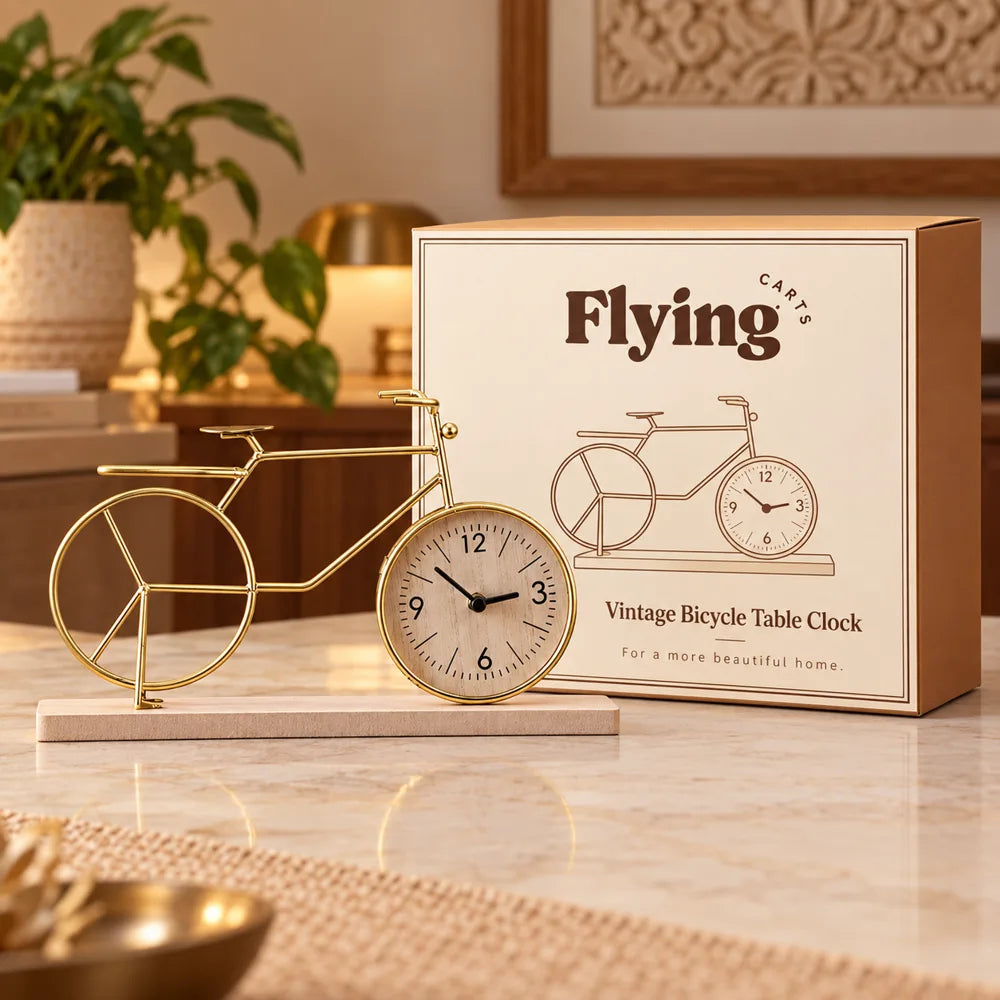 Vintage Bicycle Table Clock — view 6