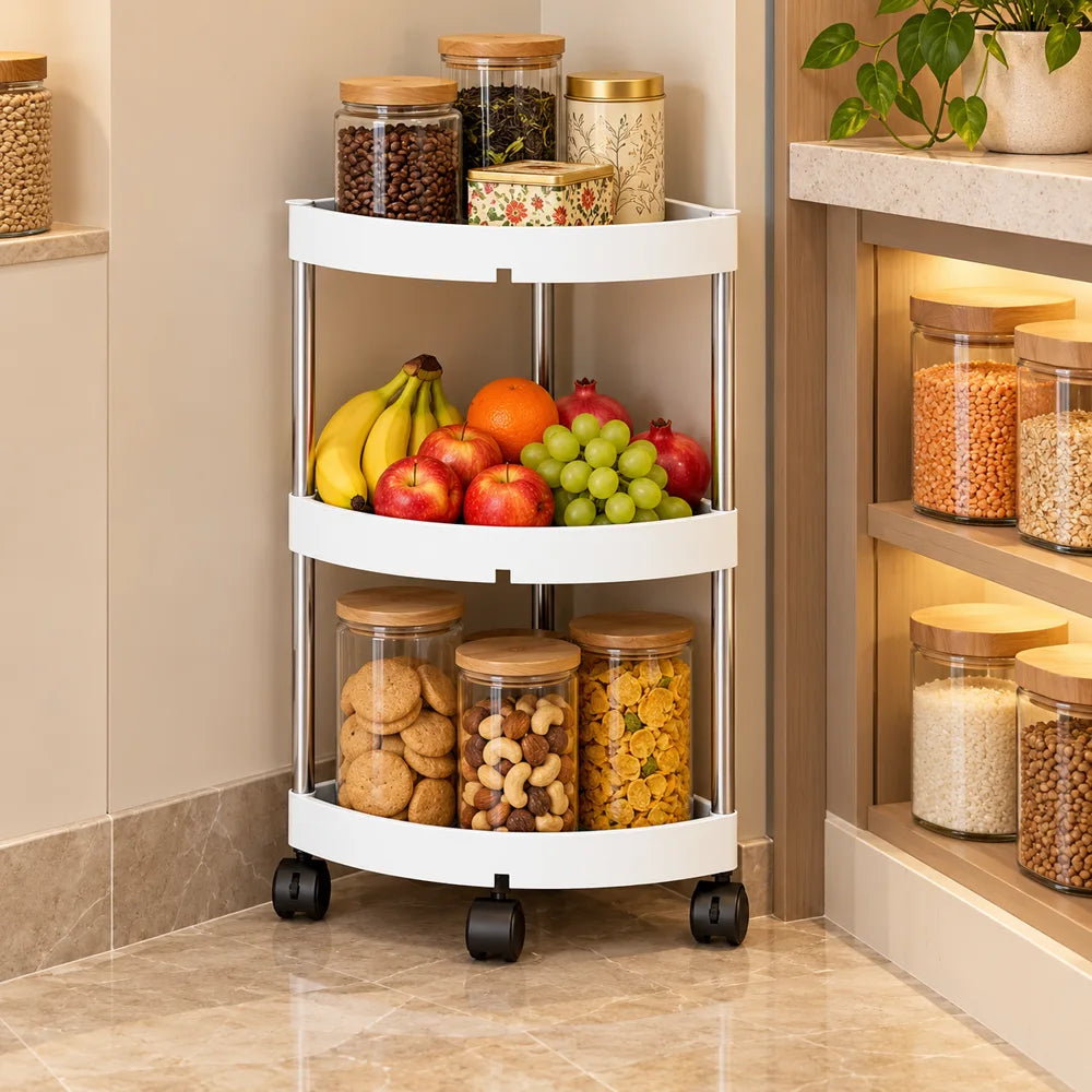 Slim Corner Trolley Steel Frame (3 Tiers) — view 5