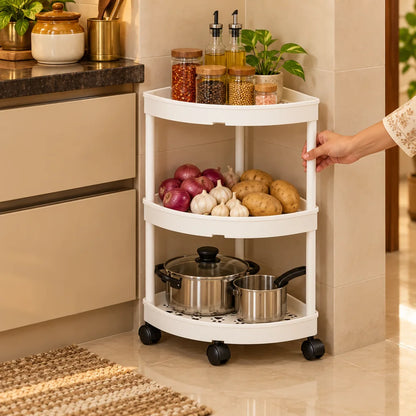 Slim Corner Trolley Plastic Frame (3 Tiers) — view 2