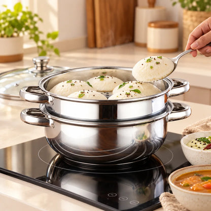 Stainless Steel Steamer & Soup Pot (28 cm & Steamer) — view 4