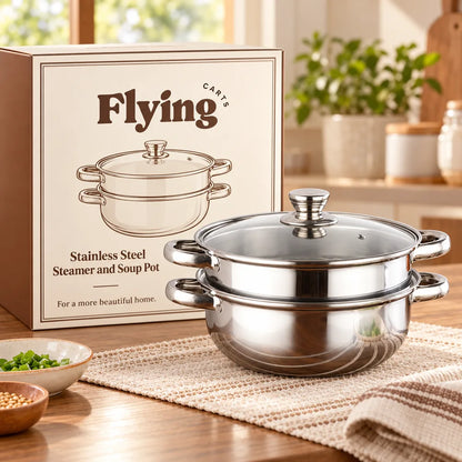 Stainless Steel Steamer & Soup Pot (28 cm & Steamer) — view 6