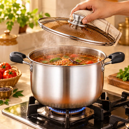 Steel Soup Pot with Lid (20 cm) — view 2