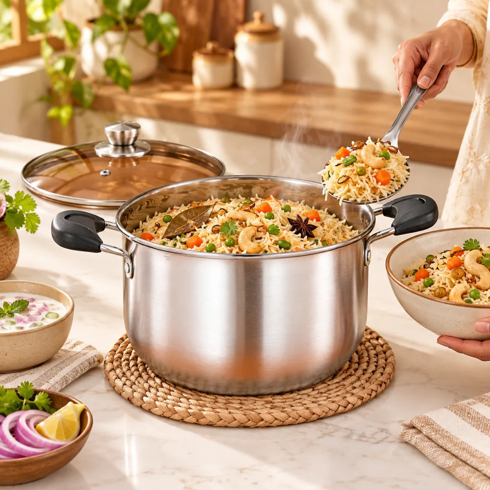 Steel Soup Pot with Lid (20 cm) — view 3