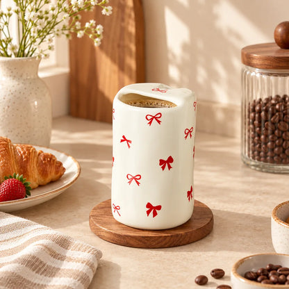 Ribbon Bow Ceramic Mug (330 ml) — view 1
