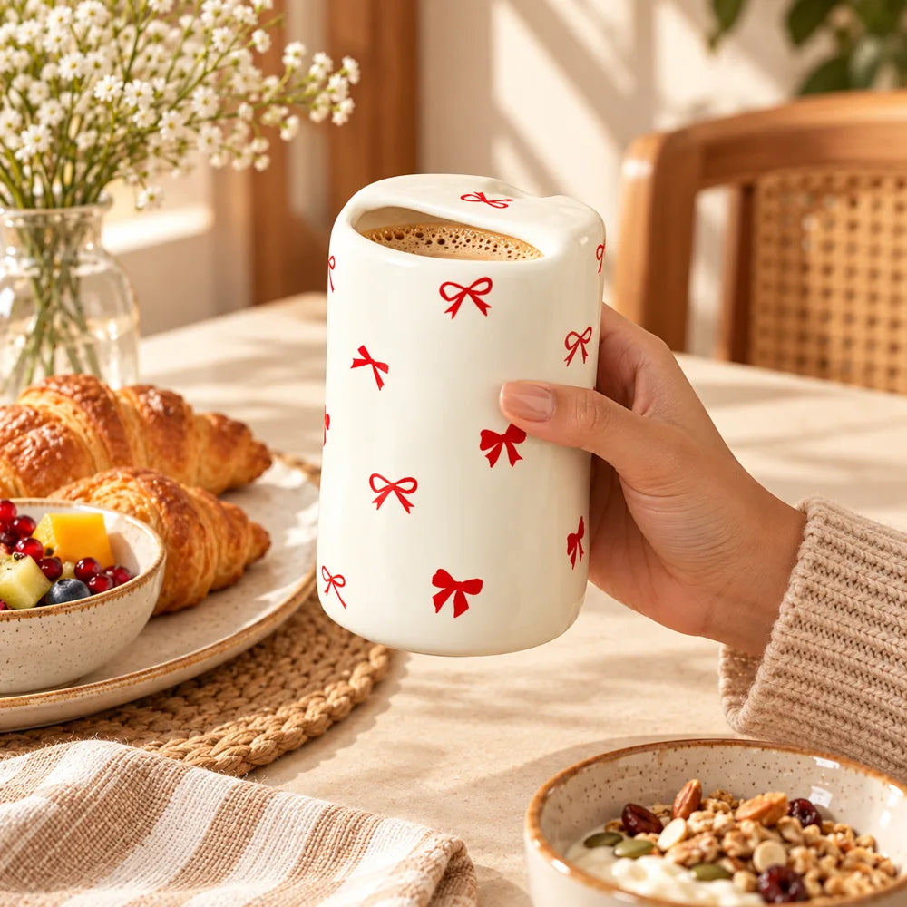 Ribbon Bow Ceramic Mug (330 ml) — view 2