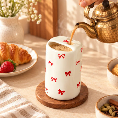 Ribbon Bow Ceramic Mug (330 ml) — view 3