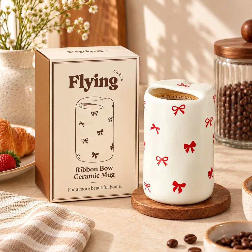 Ribbon Bow Ceramic Mug (330 ml) — view 6