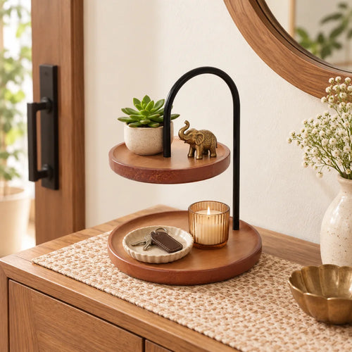 Compact Two-Tier Entryway Display Stand — view 1
