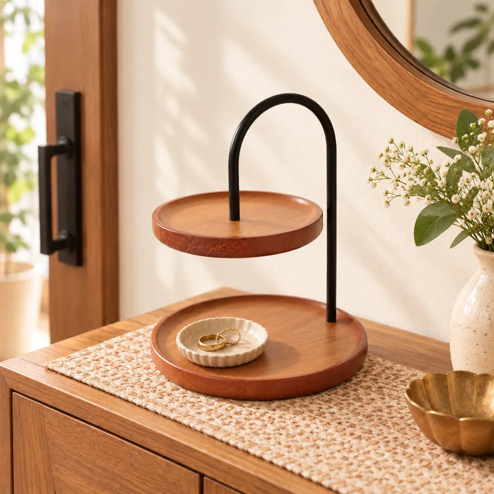 Compact Two-Tier Entryway Display Stand — view 5