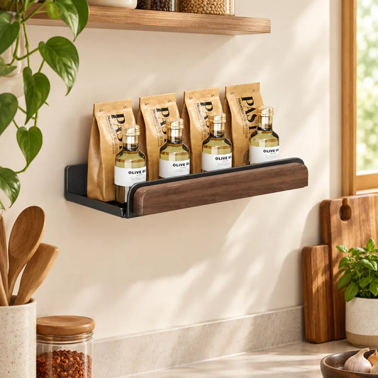 Minimal Wall-Mounted Spice Shelf (40 cm) — view 1
