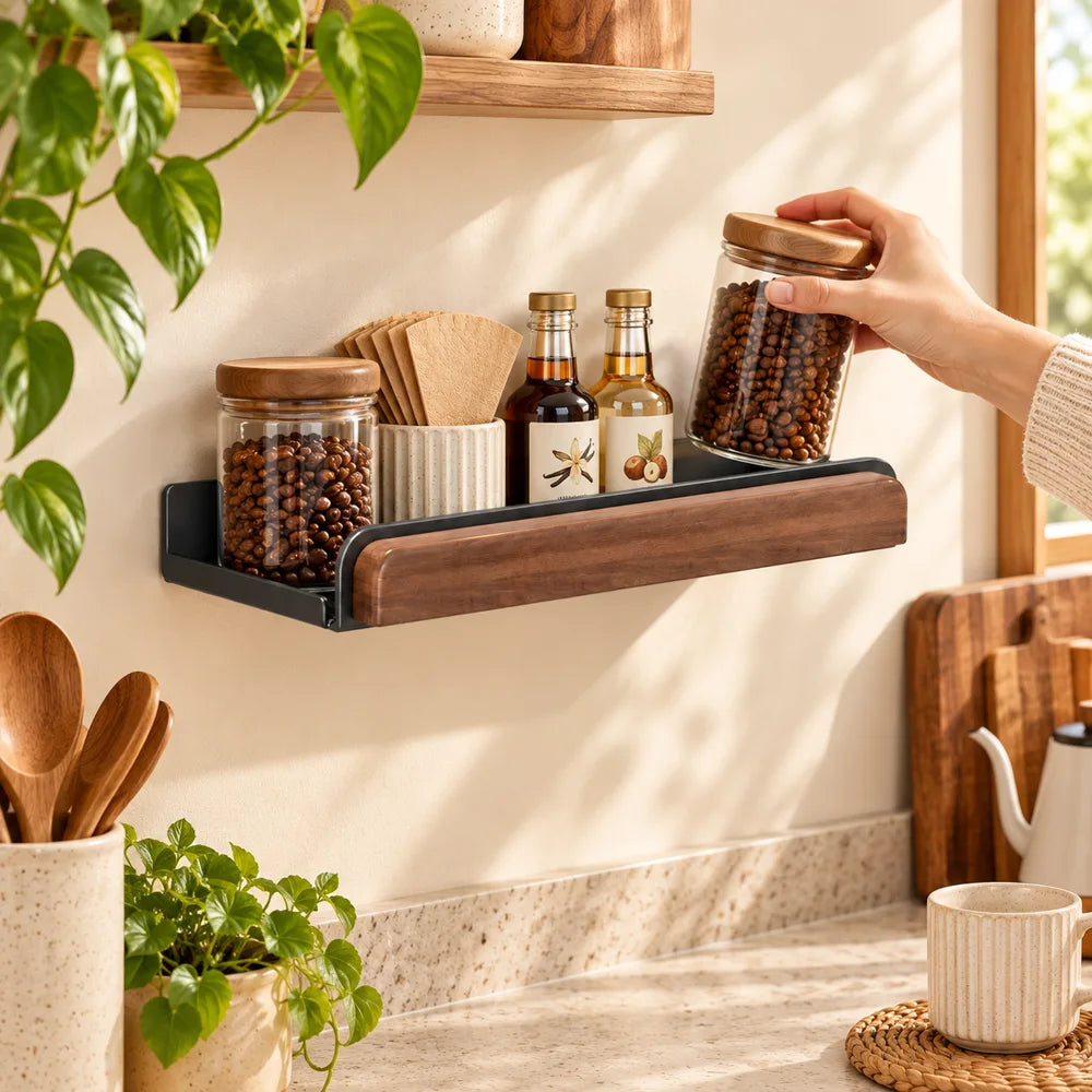 Minimal Wall-Mounted Spice Shelf (40 cm) — view 3