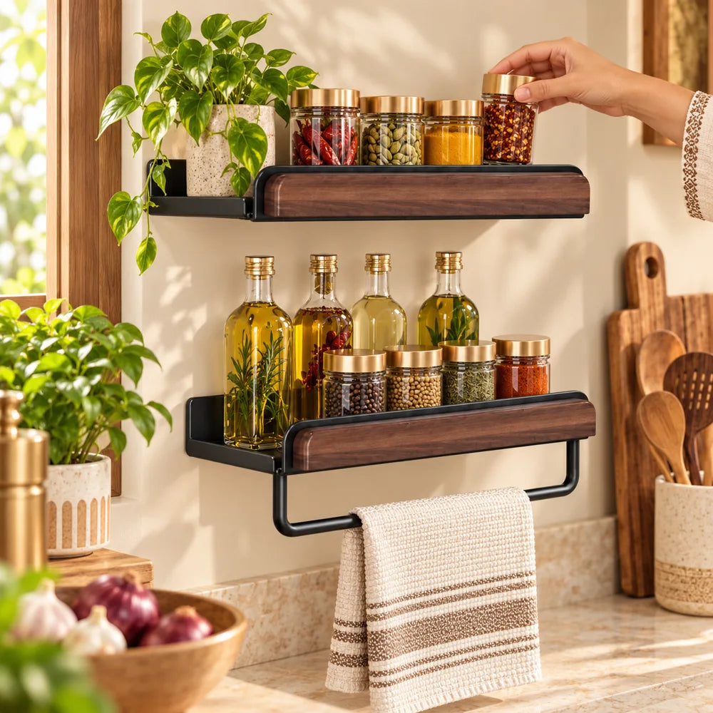 Double tier Wall Spice Shelf (30 cm) — view 2