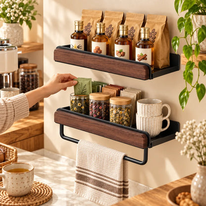 Double tier Wall Spice Shelf (30 cm) — view 3
