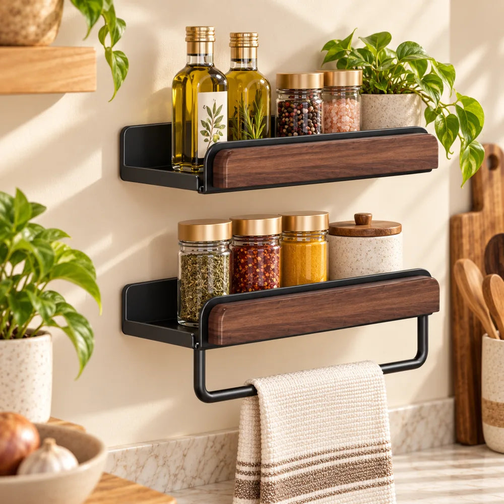 Double tier Wall Spice Shelf (30 cm) — view 5