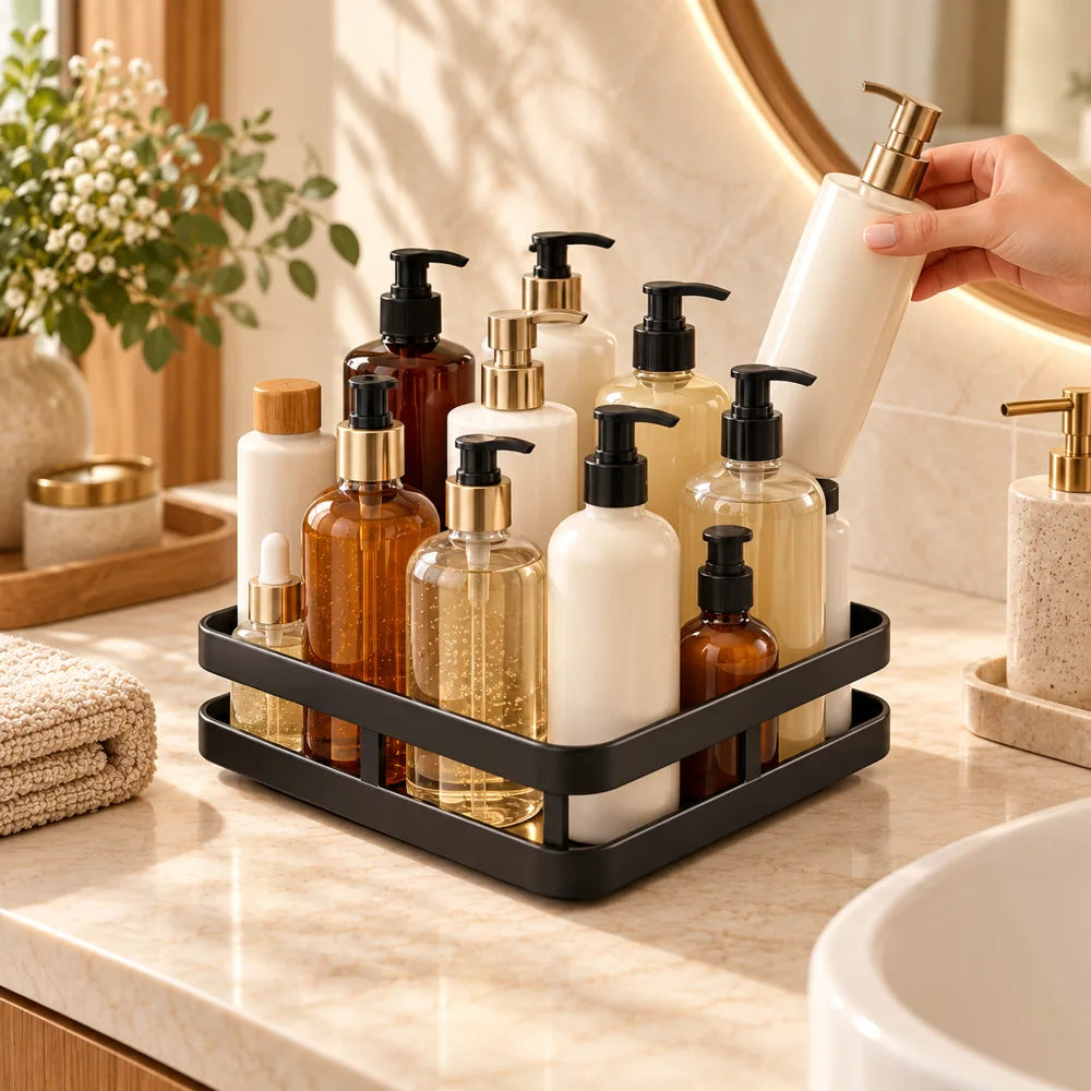 Black Square Rotating Spice Organiser — view 4