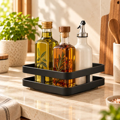Black Square Rotating Spice Organiser — view 5