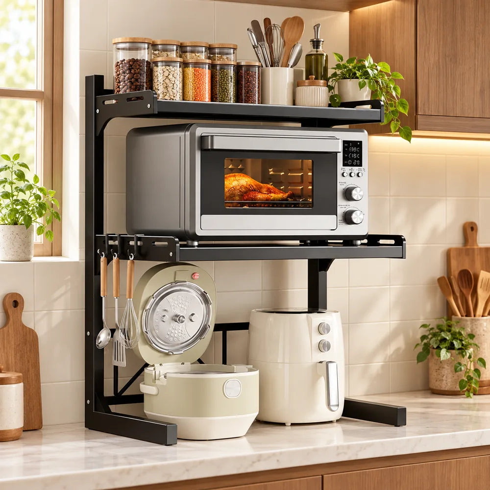Adjustable Appliance Rack Three-Tier Frame — view 1