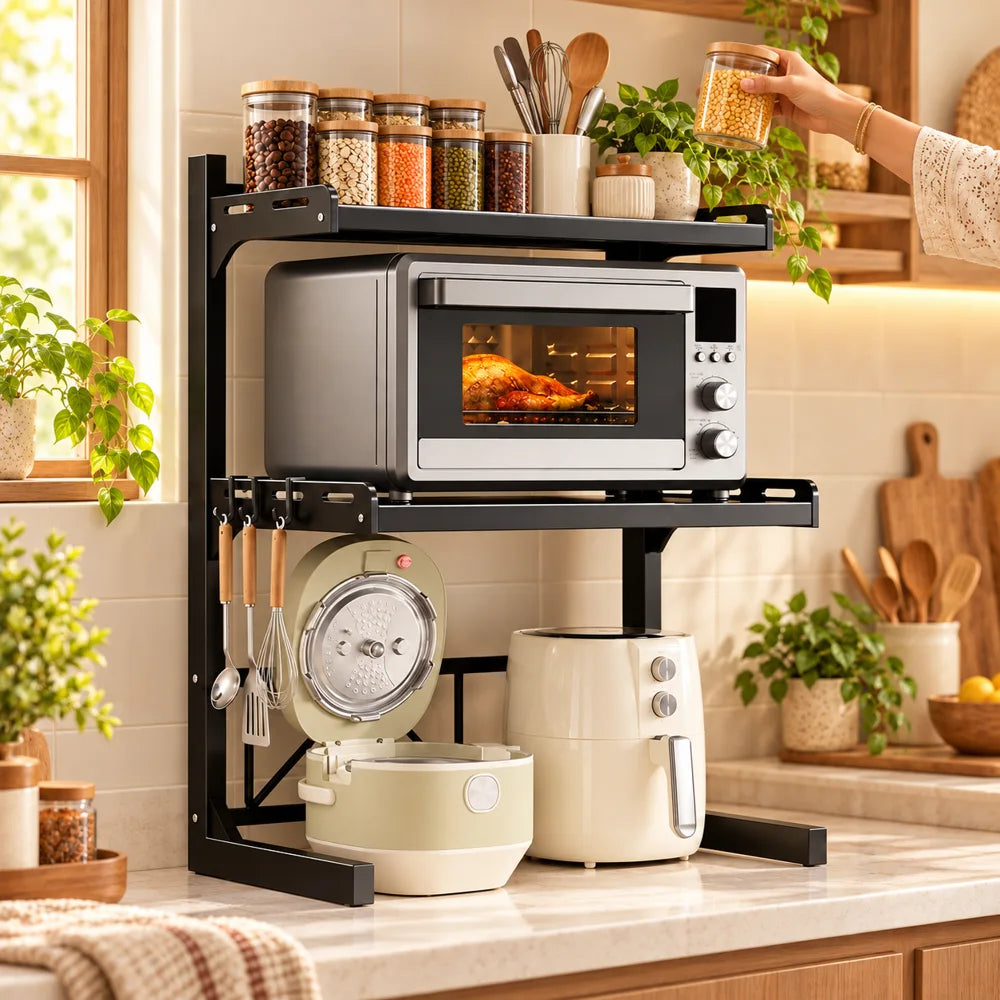 Adjustable Appliance Rack Three-Tier Frame — view 2