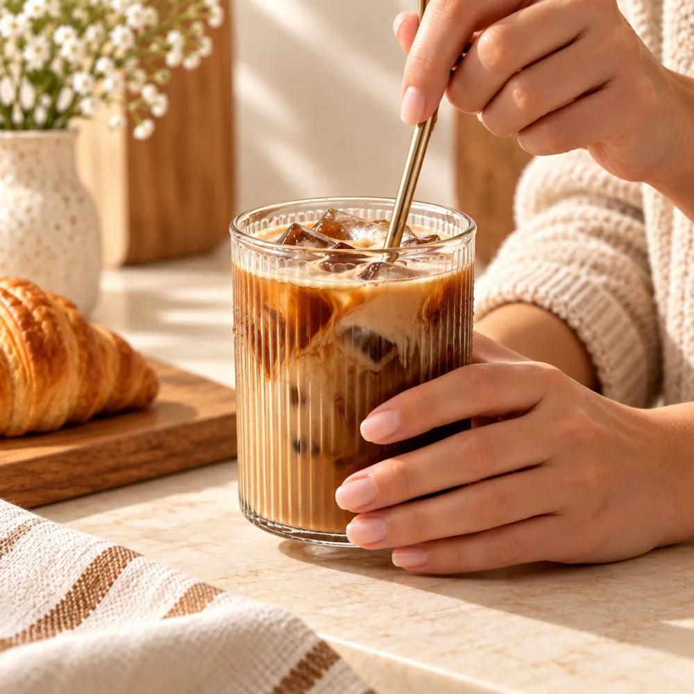Classic Ribbed Glass Tumbler (300 ml) — view 5