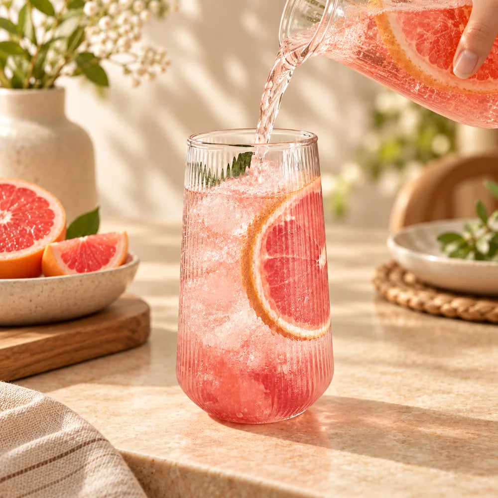 Large Ribbed Everyday Glass (500 ml) — view 2