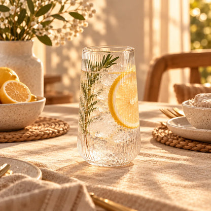 Large Ribbed Everyday Glass (500 ml) — view 5