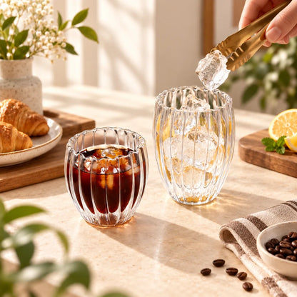 Ribbed Double-Wall Oval Glass (250 ml) — view 2