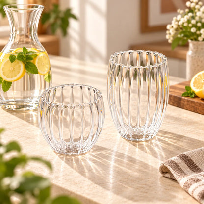 Ribbed Double-Wall Oval Glass (250 ml) — view 4