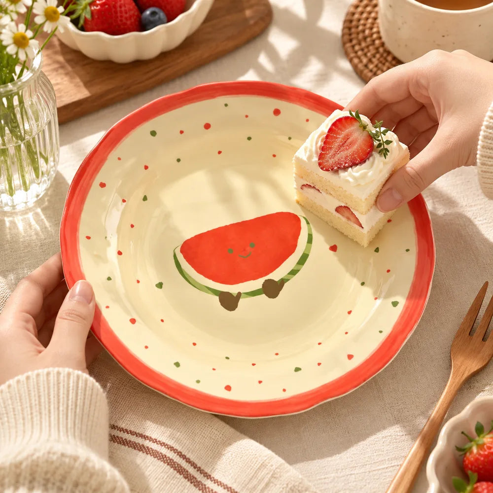 Watermelon Ceramic Side Plate (8 Inch) — view 2