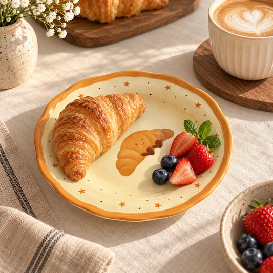 Croissant Ceramic Side Plate (8 Inch) — view 1