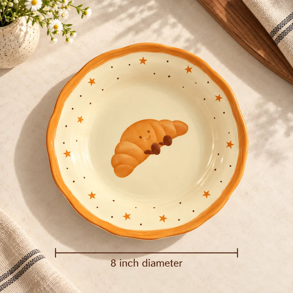 Croissant Ceramic Side Plate (8 Inch) — view 5