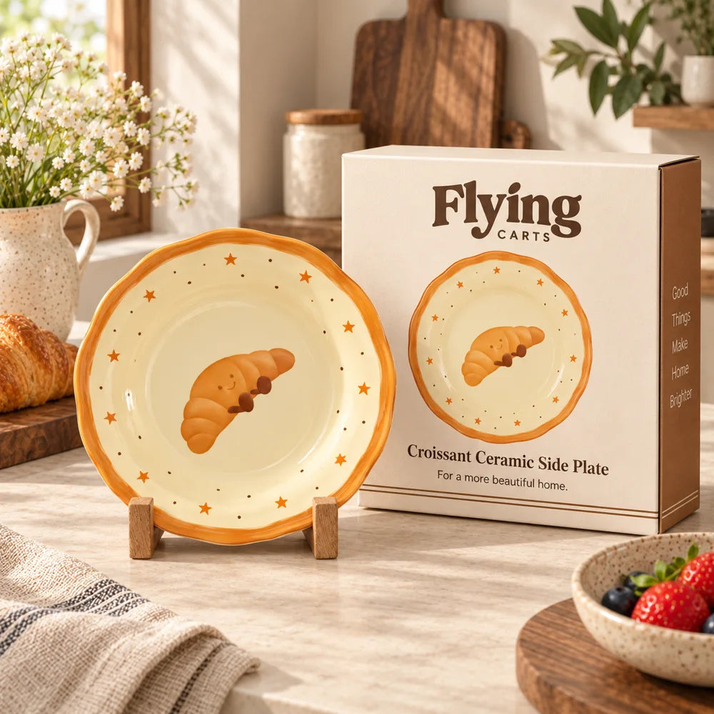 Croissant Ceramic Side Plate (8 Inch) — view 6