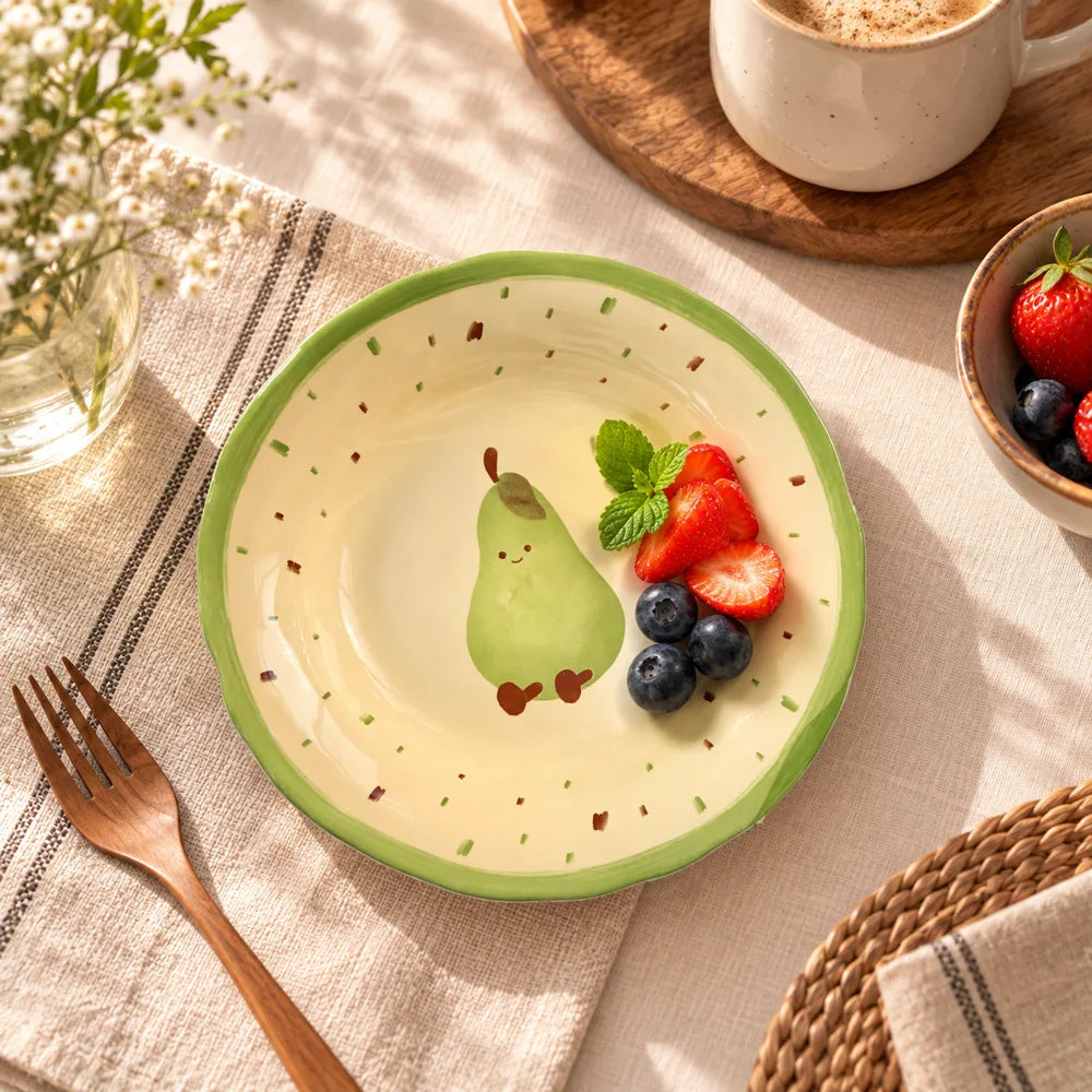 Pear Ceramic Side Plate (8 Inch) — view 1