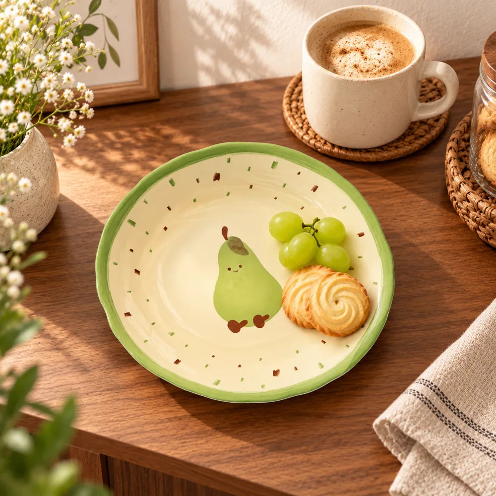 Pear Ceramic Side Plate (8 Inch) — view 3