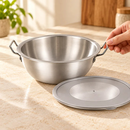Silver Handled Snack Bowl with Lid (17 cm & Lid) — view 4
