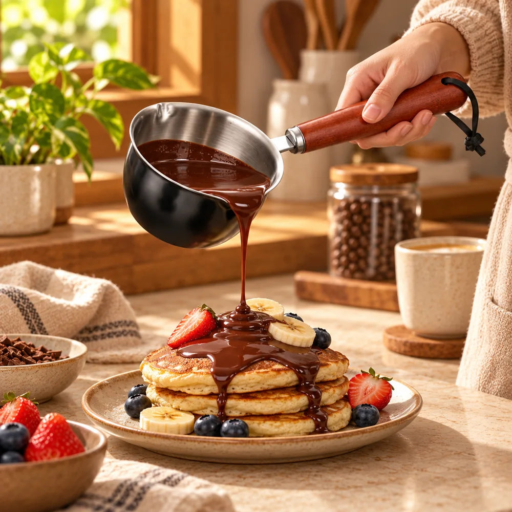 Wood-Handle Mini Pouring Pan (10 cm) — view 3