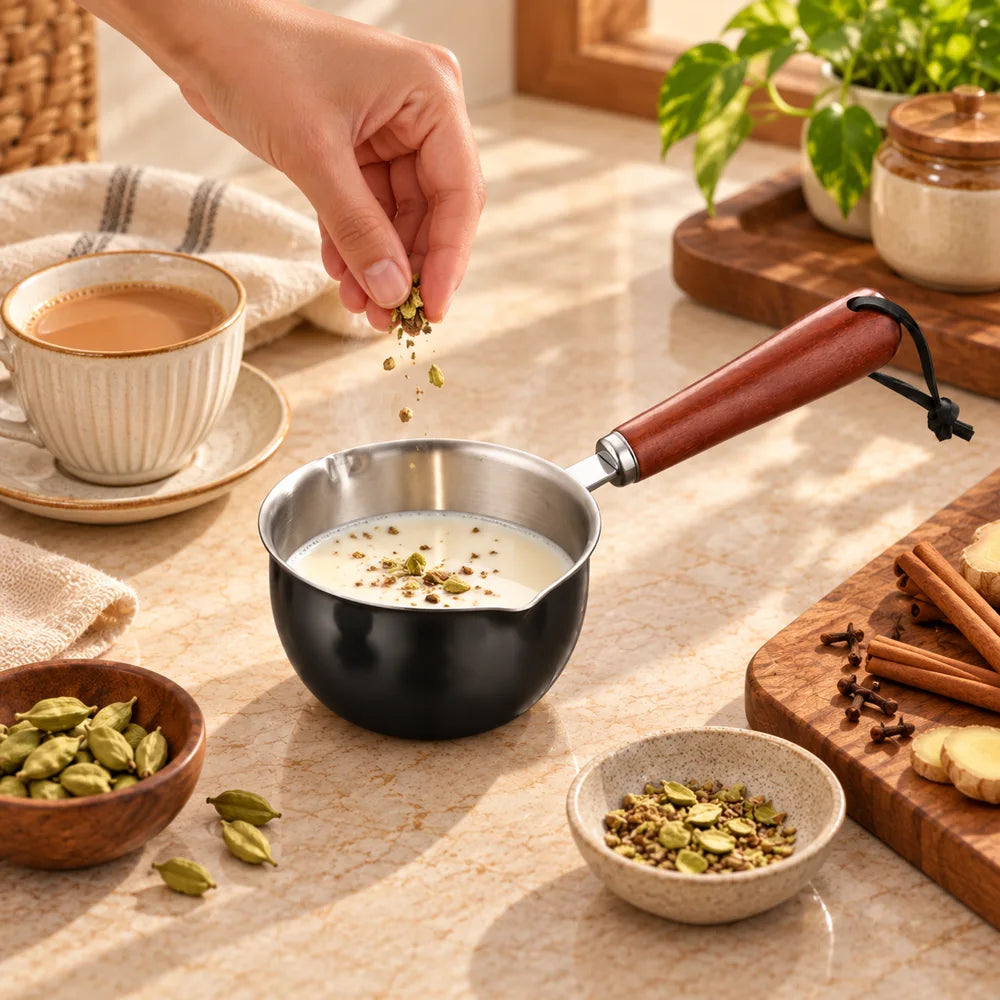Wood-Handle Mini Pouring Pan (10 cm) — view 5