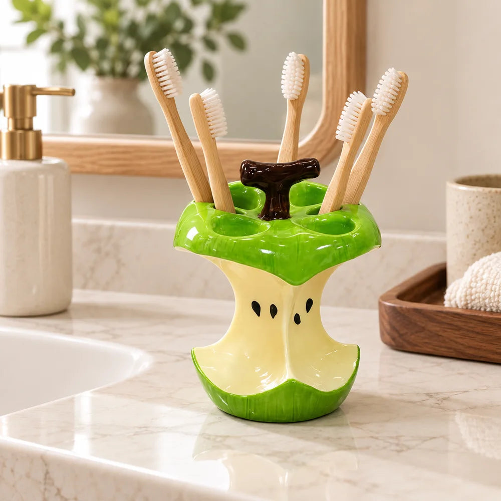 Apple Core Toothbrush Holder Manual Brushes (4 Slots) — view 1
