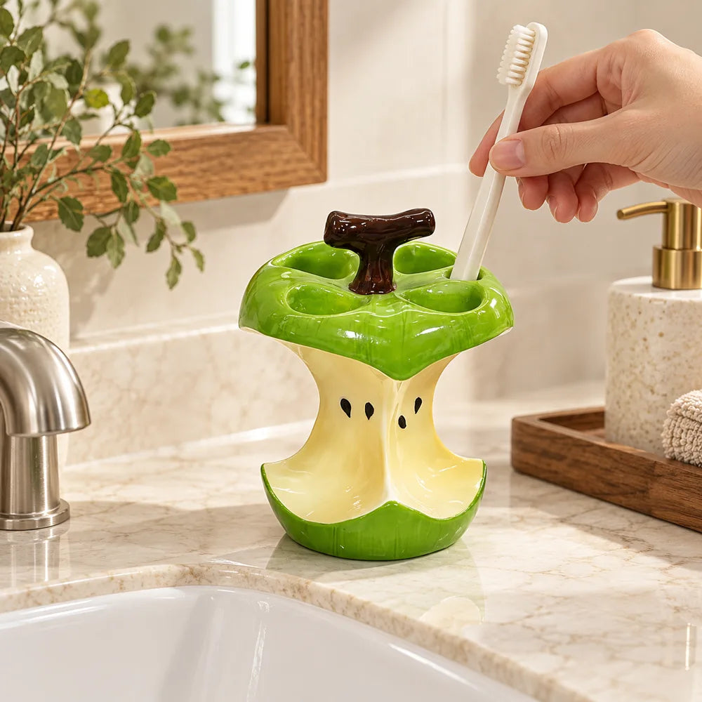 Apple Core Toothbrush Holder Manual Brushes (4 Slots) — view 2