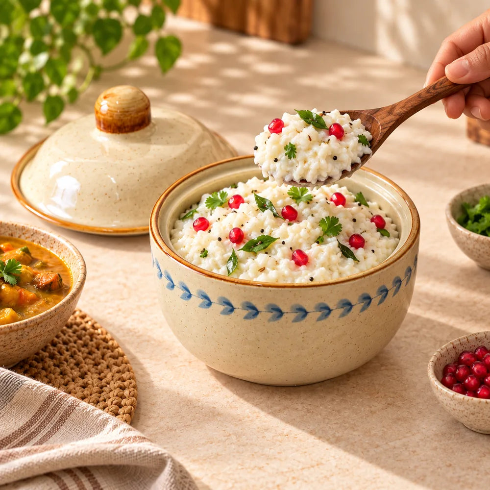 Qinghui Painted Lidded Ceramic Bowl (400 ml) — view 4