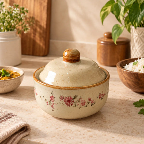 Sutang Blossom Lidded Ceramic Bowl (400 ml) — view 1